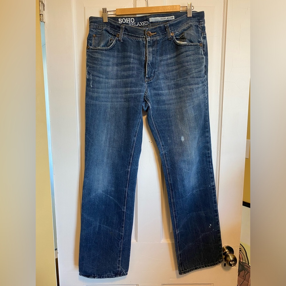 DKNY Soho Relaxed Fit Blue Jeans 34x32